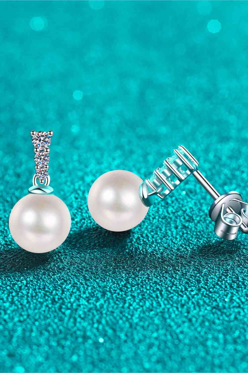 Moissanite Pearl Drop Earrings - Chic Innovations, LLC