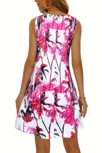 Printed Scoop Neck Wide Strap Mini Dress - Chic Innovations, LLC