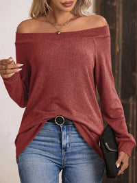 Off-Shoulder Long Sleeve T-Shirt - Chic Innovations, LLC