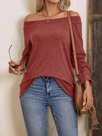 Off-Shoulder Long Sleeve T-Shirt - Chic Innovations, LLC