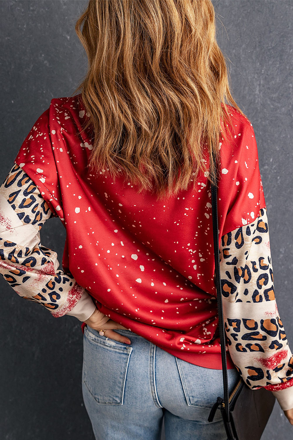 Leopard Print Heart Sweatshirt