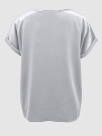 Round Neck Short Sleeve T-Shirt - Chic Innovations, LLC