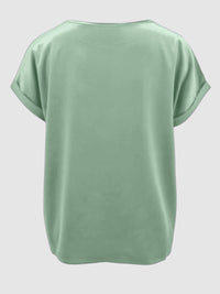 Round Neck Short Sleeve T-Shirt - Chic Innovations, LLC