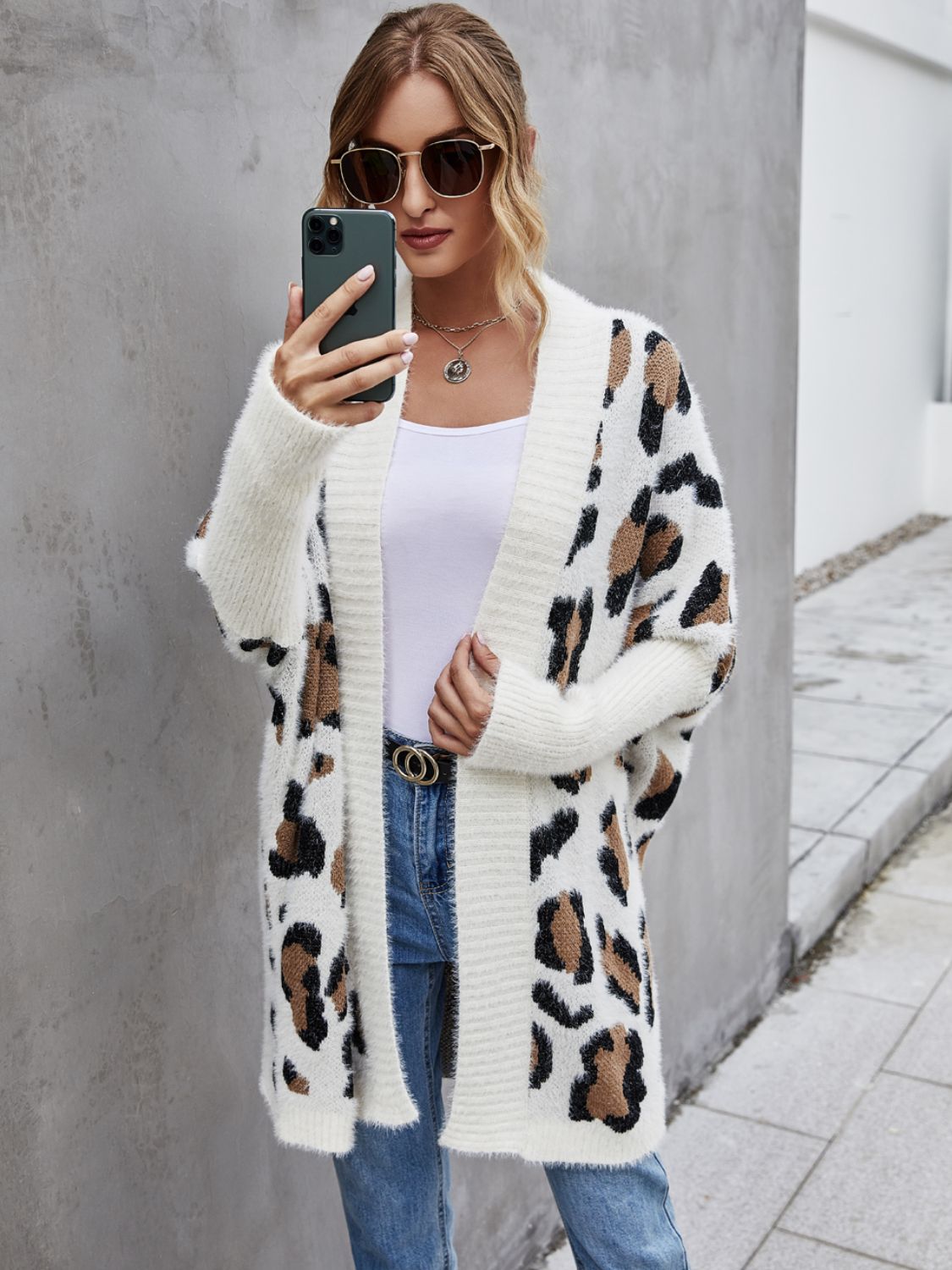 Leopard Fuzzy Cardigan