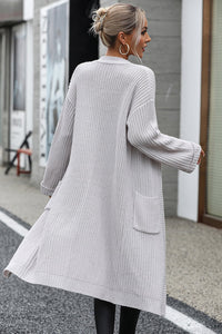 Dropped Shoulder Long Sleeve Cardigan