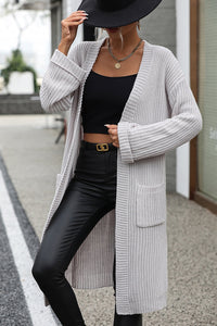 Dropped Shoulder Long Sleeve Cardigan