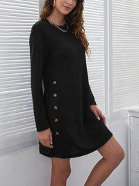 Decorative Button Dress