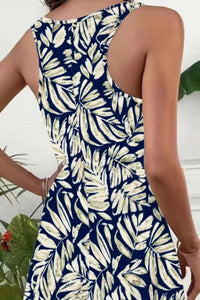 Printed Scoop Neck Wide Strap Mini Dress - Chic Innovations, LLC