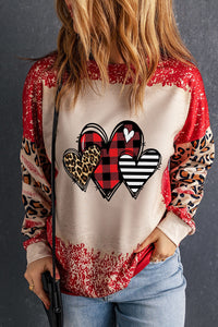 Leopard Print Heart Sweatshirt