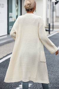 Dropped Shoulder Long Sleeve Cardigan