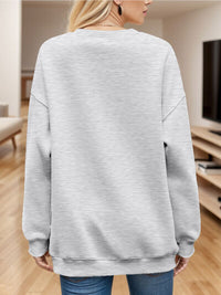 Round Neck Long Sleeve Sweatshirt - Chic Innovations, LLC