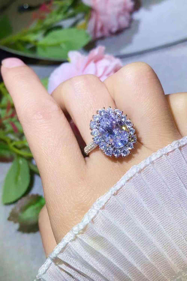 8 Carat Oval Moissanite Ring - Chic Innovations, LLC