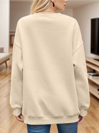 Round Neck Long Sleeve Sweatshirt - Chic Innovations, LLC